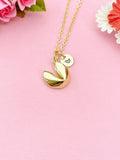 Gold Fortune Cookie Charm Necklace, Luck Jewelry, N6000