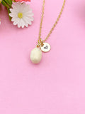 Gold Potato Charm Necklace, N6008