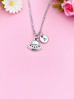 Silver Spaceship Charm Necklace, N6011
