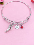 Silver High Heel Fashion Shoe Charm Bracelet, N6058