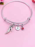 Silver High Heel Fashion Shoe Charm Bracelet, N6058