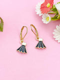 Gold Badminton Birdie Charm Earrings, N3285B