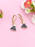 Gold Badminton Birdie Charm Earrings, N3285B