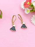 Gold Badminton Birdie Charm Earrings, N3285B