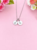 Poppy Necklace, Personalized Initial Charm, August Birthday Gift, N3738