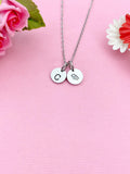Poppy Necklace, Personalized Initial Charm, August Birthday Gift, N3738