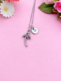 Silver Coconut Tree Charm Necklace, Plant Biologist School Student Gifts, N789