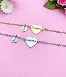 Silver or Gold Godmother Gift, Godmother Bracelet, Heart, Godmother Jewelry, Mother's Day Gift, Godmother Goddaughter Gift, D258A