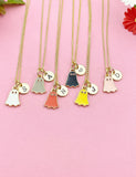 Gold Cute Ghost Charm Necklace, Halloween Jewelry Gift, N6013
