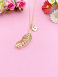 Gold Feathers Charm Necklace, N6020