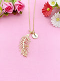 Gold Feathers Charm Necklace, N6020
