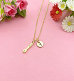 Gold Tiny Lucky Spanner Charm Necklace, Tools, N6026