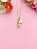 Gold Giraffe Charm Necklace, Silver Option, N6029