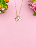 Gold TINY Cute Giraffe Charm Necklace, N6037