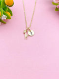 Gold TINY Cute Giraffe Charm Necklace, N6037