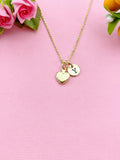 Gold Heart Charm Necklace, Valentine Gift, N6038