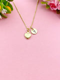 Gold Heart Charm Necklace, Valentine Gift, N6038