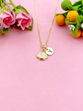 Gold Beautiful Scallop Shell Charm Necklace, N6044