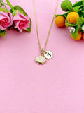 Gold Beautiful Scallop Shell Charm Necklace, N6044