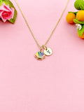 Gold Scallop Shell Charm Necklace, N6045