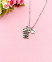 Silver Typewriter Charm Necklace, N567