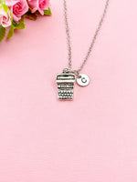 Silver Typewriter Charm Necklace, N567