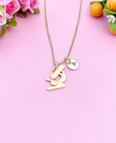 Gold Microscope Charm Necklace, N5227