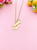 Gold Microscope Charm Necklace, N5227