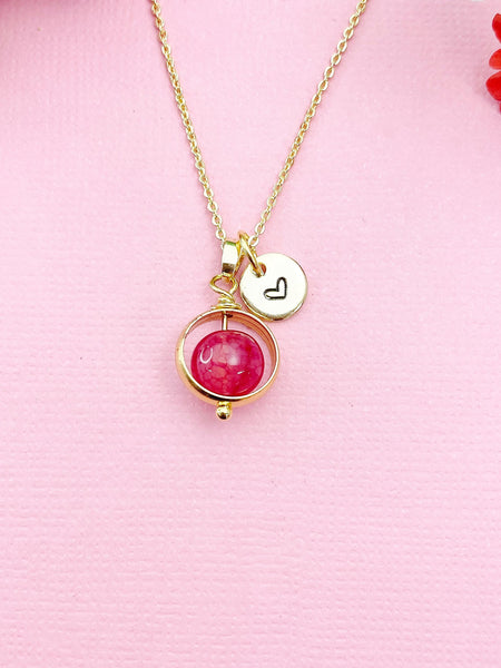 Gold Dragon Veins Agate Necklace Natural Gemstone Jewelry, N5143B