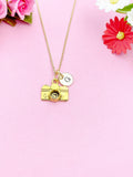Gold Camera Charm Necklace, N46D