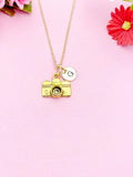 Gold Camera Charm Necklace, N46D