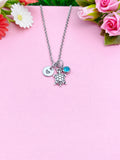 Silver Tortoise Turtle Charm Necklace, Tortoise Love Pet Travel Gifts Ideas, N6049
