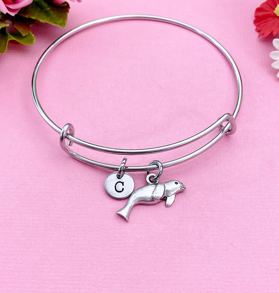 Seal Bracelet, Seal Charm Bracelet, Seal Charm, Manatee Sea Cow Charm, Animal Charm, Biologist Gift, Personalized Gift, N5093C