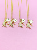 Gold Alligator Necklace, Crocodile Necklace, Personalized Customized Jewelry, N5400B