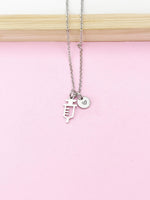 Silver Medical Injection Syringe Charm Necklace, Doctor Nurse Gifts, N2979