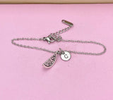 Silver Lemon Slice Charm Bracelet, Lemon Slice Charm, Orange Slice Bracelet, Orange Charm, Food Charm, Fruit Charm, Foodie Gift, N162A