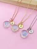 Gold or Silver Forget Me Not Charm Necklace, N5771A