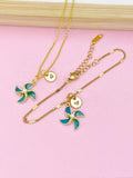 Gold Pinwheel Charm Bracelet or Necklace, DN5171A