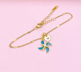 Gold Pinwheel Charm Bracelet, DN5171B
