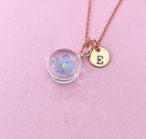 Rose Gold Forget Me Not Charm Necklace, N5771RG