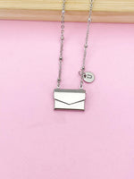 Silver Love Letter Envelope Pendant Necklace, Tarnish Resistant 316 Stainless Steel, N6055