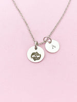 Silver or Gold Pisces Charm Necklace, Pisces Fish, D480