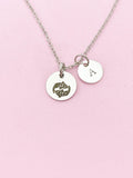 Silver or Gold Pisces Charm Necklace, Pisces Fish, D480