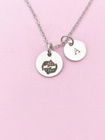 Silver or Gold Pisces Charm Necklace, Pisces Fish, D480