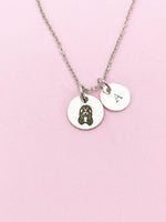 Silver or Gold Virgo Charm Necklace, Virgo Maiden, D481