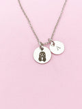 Silver or Gold Virgo Charm Necklace, Virgo Maiden, D481