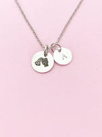 Silver or Gold Aquarius Water Bearer Charm Necklace, D485