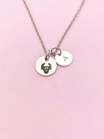 Silver or Gold Taurus Bull Charm Necklace, D486