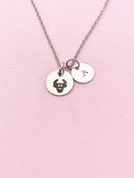 Silver or Gold Taurus Bull Charm Necklace, D486