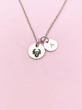 Silver or Gold Taurus Bull Charm Necklace, D486